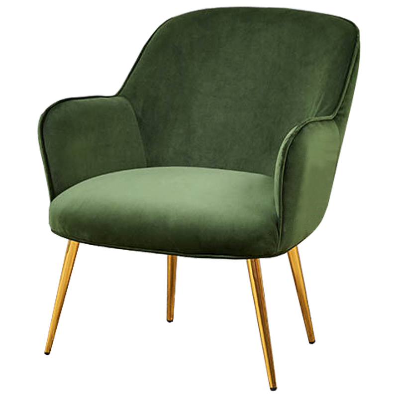 Кресло Waldeck Chair Green Зеленый Глянцевое золото Кресло Waldeck Chair Green Зеленый Глянцевое золото в Челябинске | Loft Concept