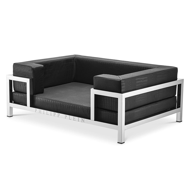 Лежанка для домашних животных Philipp Plein Dogbed High Conic Limited XL Никель Черный Лежанка для домашних животных Philipp Plein Dogbed High Conic Limited XL Никель Черный в Челябинске | Loft Concept