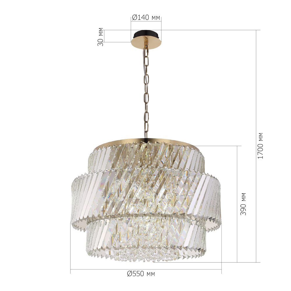 Люстра круглая в классическом обрамлении Light Connoisseurs Beauty в Челябинске