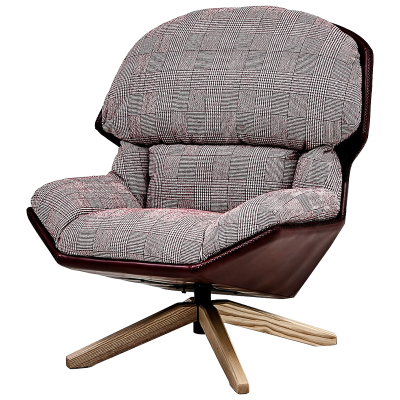 Кресло Parker Chair Бургундский красный Черно-белый Коричневый в Челябинске | Loft Concept 
