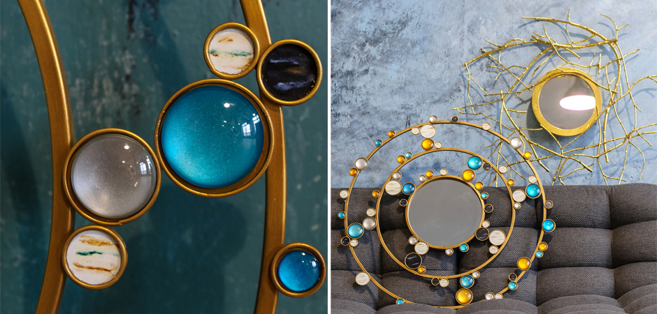 Зеркало Round Inserts Mirror Зеркало Round Inserts Mirror - Loft-Concept в Челябинске