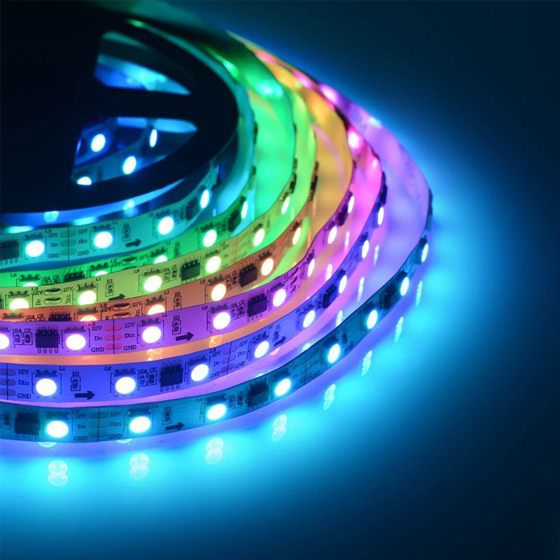 Комплект цифровой светодиодной ленты 14,4W/m 60Led/m 5050SMD разноцветная 5M Белый Комплект цифровой светодиодной ленты 14,4W/m 60Led/m 5050SMD разноцветная 5M Белый в Челябинске | Loft Concept