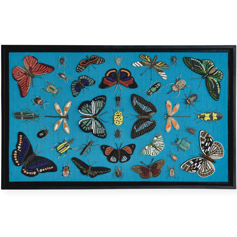 Панно из бисера Бабочки BOTANIST BEADED Wall Art Бирюзовый Панно из бисера Бабочки BOTANIST BEADED Wall Art Бирюзовый в Челябинске | Loft Concept