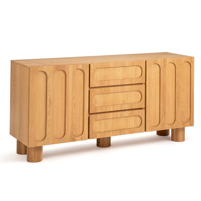 Комод Jakob Oak Chest of Drawers из массива дуба с 3-мя ящиками и 2-мя дверцами Светлый дуб Комод Jakob Oak Chest of Drawers из массива дуба с 3-мя ящиками и 2-мя дверцами Светлый дуб в Челябинске | Loft Concept