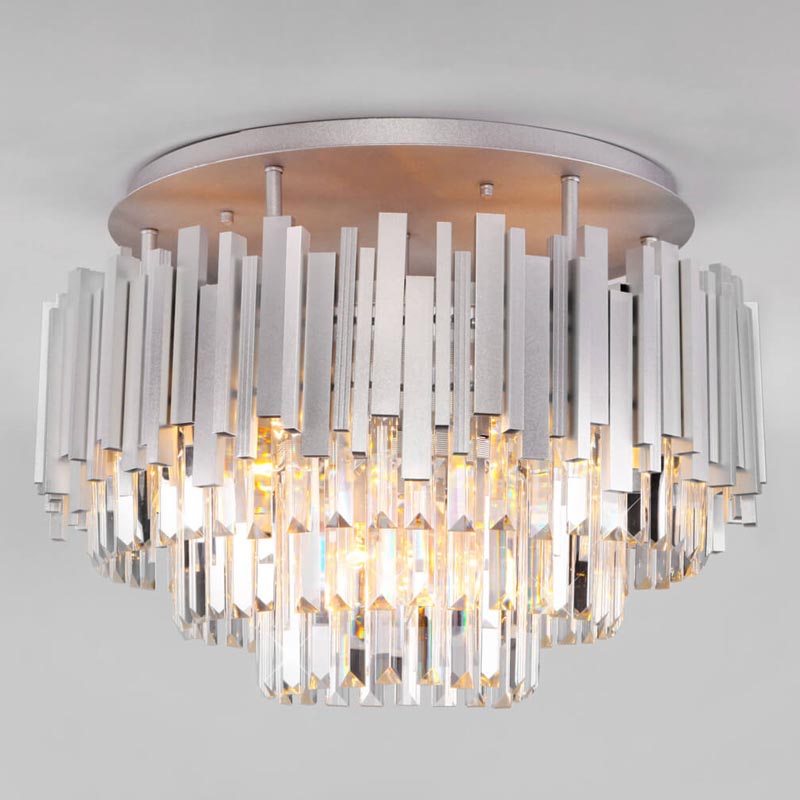 Потолочная люстра Lettice Crystal Chandelier Прозрачный (Transparent) Хром Потолочная люстра Lettice Crystal Chandelier Прозрачный (Transparent) Хром в Челябинске | Loft Concept