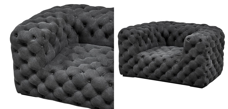 Кресло Soho Tufted Graphite Armchair Кресло Soho Tufted Graphite Armchair - Loft-Concept в Челябинске