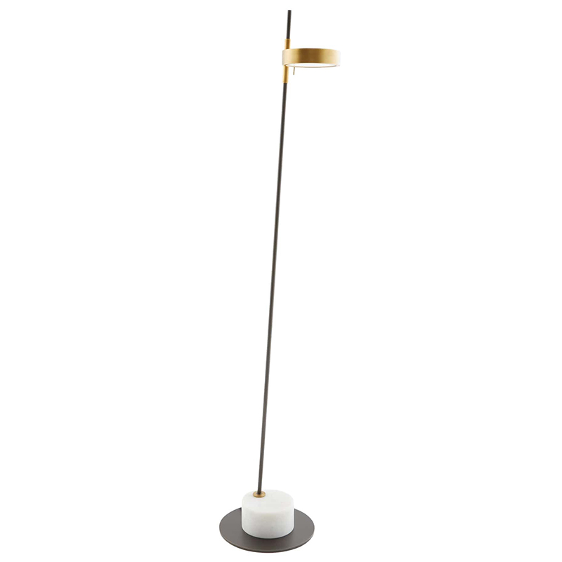 Торшер Arteriors PARK FLOOR LAMP Латунь Черный Белый Торшер Arteriors PARK FLOOR LAMP Латунь Черный Белый в Челябинске | Loft Concept