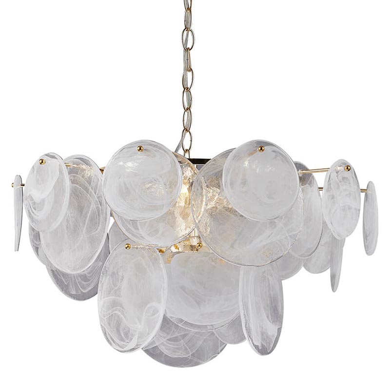Люстра Everett Chandelier Белое матовое стекло Золотой Люстра Everett Chandelier Белое матовое стекло Золотой в Челябинске | Loft Concept