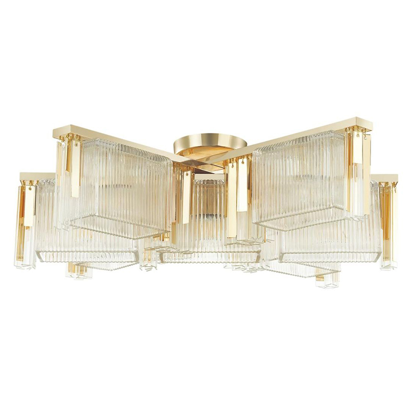 Люстра Madelen Gold Chandelier 7 Глянцевое золото Прозрачный (Transparent) Люстра Madelen Gold Chandelier 7 Глянцевое золото Прозрачный (Transparent) в Челябинске | Loft Concept