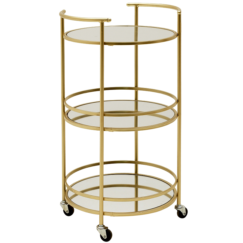 Круглый стол для сервировки Isma Serving Table Золотой Прозрачное Стекло Круглый стол для сервировки Isma Serving Table Золотой Прозрачное Стекло в Челябинске | Loft Concept
