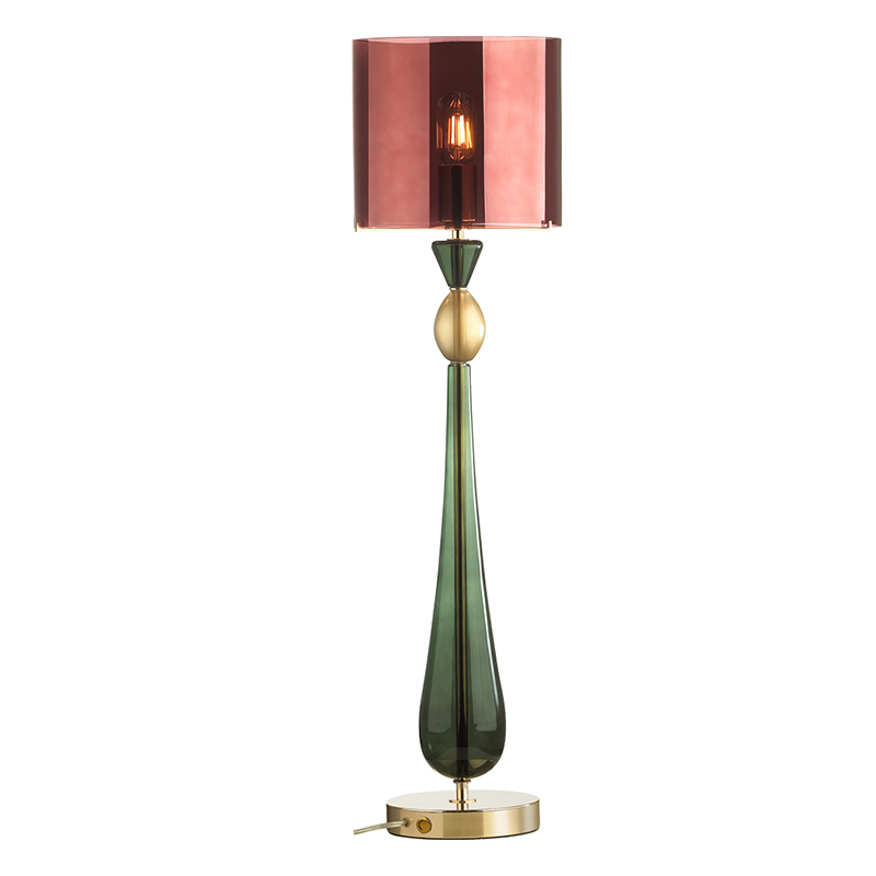 Настольная лампа Roser Burgundy Green Table Lamp Бургундский красный Золотой Зеленый Настольная лампа Roser Burgundy Green Table Lamp Бургундский красный Золотой Зеленый в Челябинске | Loft Concept