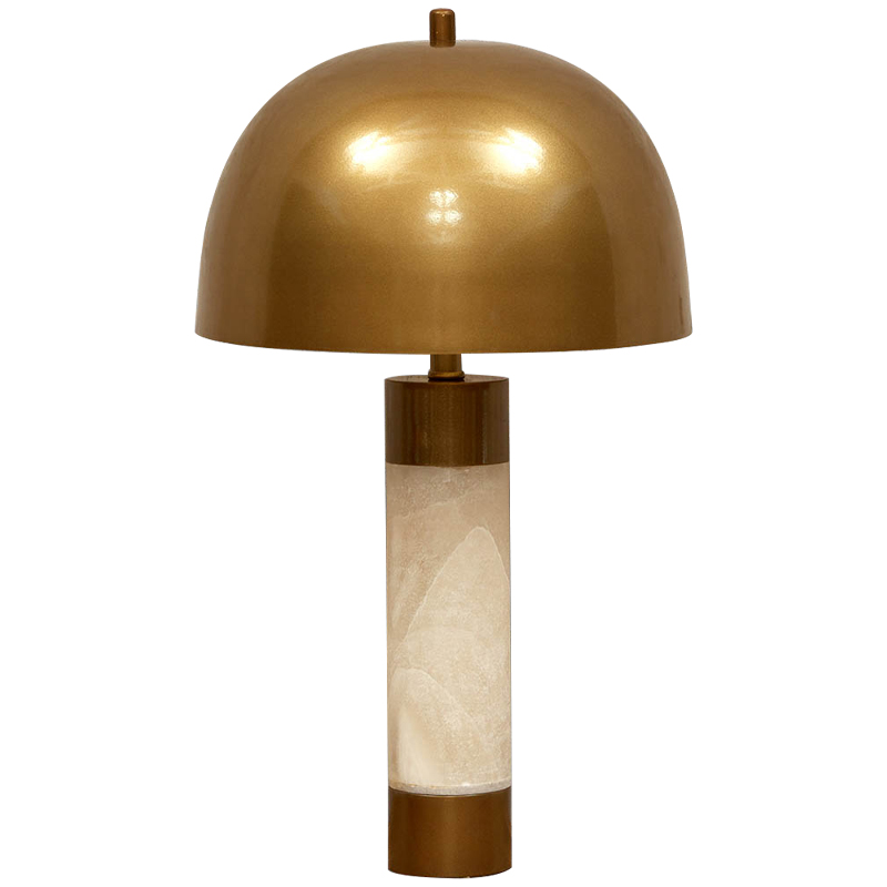Настольная лампа с металлическим абажуром Gabriela Brass Table Lamp Латунь Бежевый Настольная лампа с металлическим абажуром Gabriela Brass Table Lamp Латунь Бежевый в Челябинске | Loft Concept