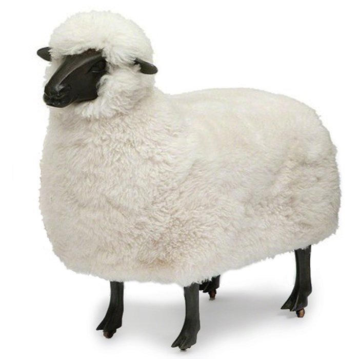 Пуф FRANCOIS-XAVIER LALANNE Moutons de laine Черный Бежевый Графит Пуф FRANCOIS-XAVIER LALANNE Moutons de laine Черный Бежевый Графит в Челябинске | Loft Concept