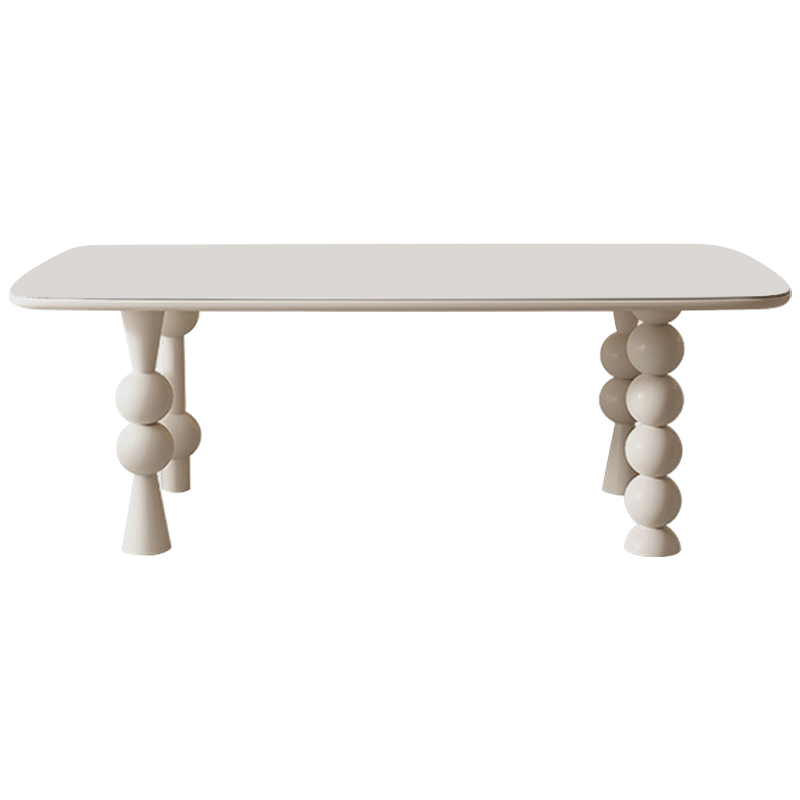Обеденный стол Raphael Unique Shaped Dining Table Молочный Обеденный стол Raphael Unique Shaped Dining Table Молочный в Челябинске | Loft Concept