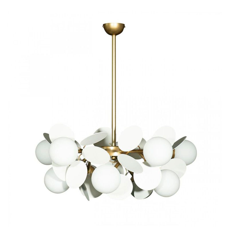 Люстра MATISSE Chandelier White 10 ламп Белый Золотой Люстра MATISSE Chandelier White 10 ламп Белый Золотой в Челябинске | Loft Concept