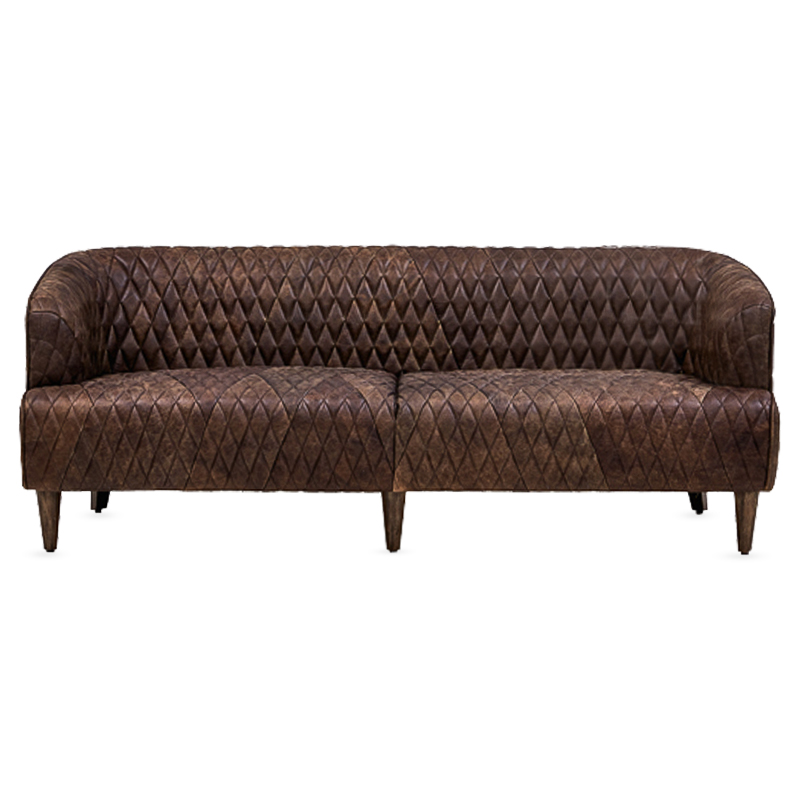 Диван Rhombuses Upholstery Triple Sofa Коричневый в Челябинске | Loft Concept 
