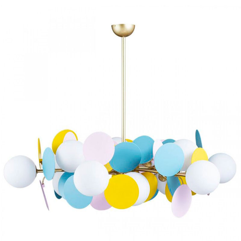 Люстра MATISSE Chandelier multicolor 12 ламп Мульти Золотой Люстра MATISSE Chandelier multicolor 12 ламп Мульти Золотой в Челябинске | Loft Concept