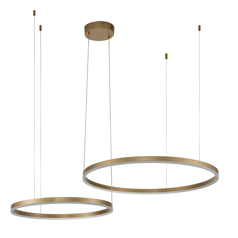 Подвесной светильник Neo Circles Double Gold Золотой в Челябинске | Loft Concept 