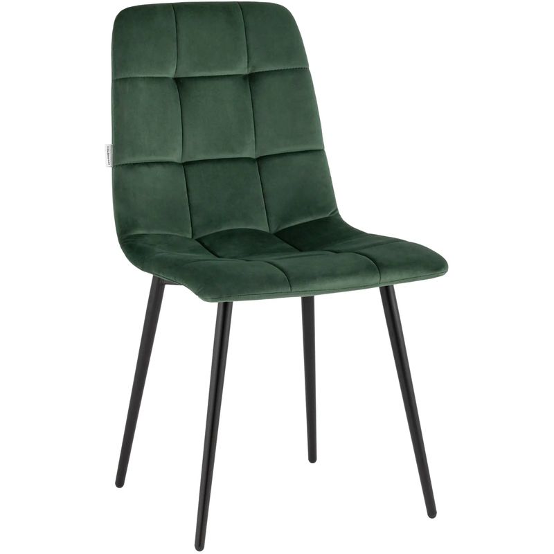 Стул NANCY Chair Зеленый Велюр Зеленый Черный в Челябинске | Loft Concept 