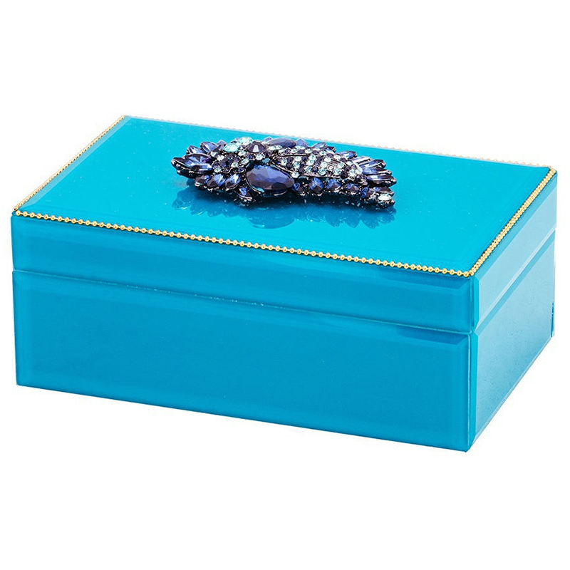Шкатулка Talia Box turquoise Бирюзовый Синий Шкатулка Talia Box turquoise Бирюзовый Синий в Челябинске | Loft Concept