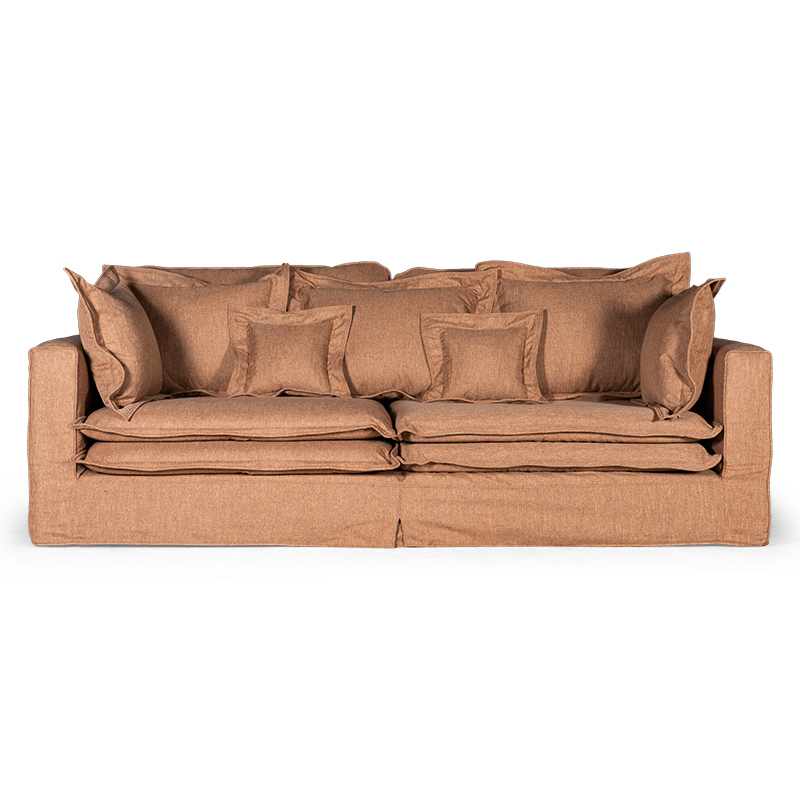 Диван Evelyn Textile Brown Sofa Коричневый Диван Evelyn Textile Brown Sofa Коричневый в Челябинске | Loft Concept