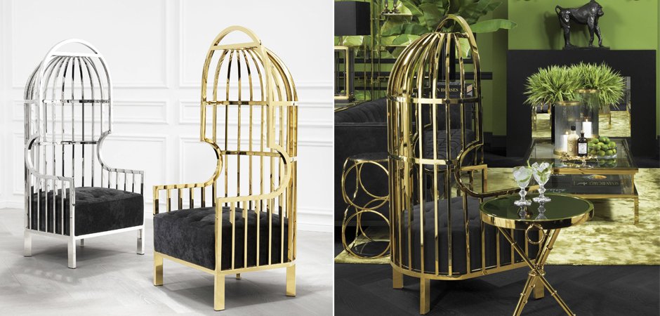 Кресло Eichholtz Chair Bora Bora Gold Кресло Eichholtz Chair Bora Bora Gold - Loft-Concept в Челябинске