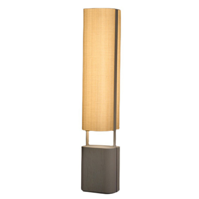 Дизайнерский торшер с деревянным основанием Keila Floor Lamp Wooden Серый Дизайнерский торшер с деревянным основанием Keila Floor Lamp Wooden Серый в Челябинске | Loft Concept