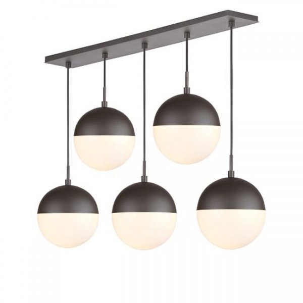 Подвесной светильник Copper Light Black Pendant 5 Черный Белый Подвесной светильник Copper Light Black Pendant 5 Черный Белый в Челябинске | Loft Concept