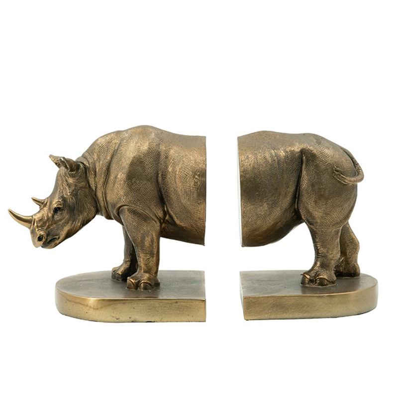 Держатель для книг Animal Figures носорог Бронза Держатель для книг Animal Figures носорог Бронза в Челябинске | Loft Concept