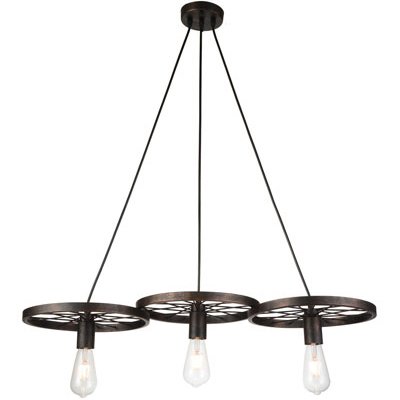 Подвесной Светильник Loft Wheel Pendant ring 3 Коричневый винтаж Подвесной Светильник Loft Wheel Pendant ring 3 Коричневый винтаж в Челябинске | Loft Concept