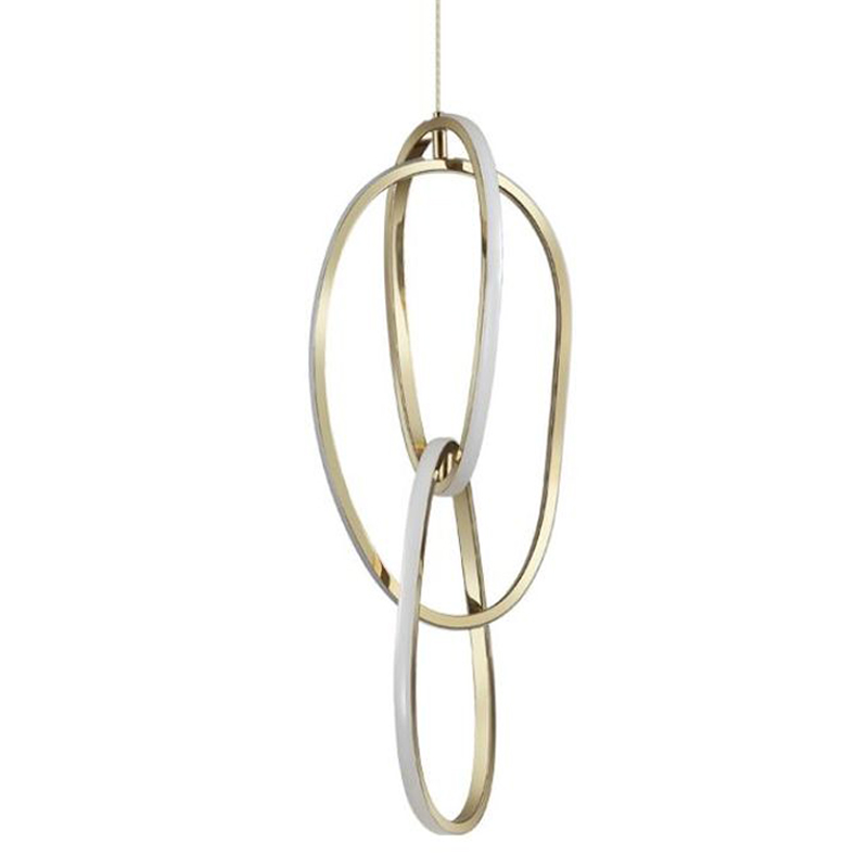 Подвесной светильник 3 Chain Link Gold 61 Глянцевое золото Подвесной светильник 3 Chain Link Gold 61 Глянцевое золото в Челябинске | Loft Concept