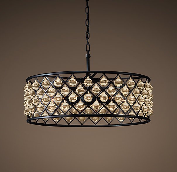 Люстра RH Spencer Hoop Chandelier 60 Черный Люстра RH Spencer Hoop Chandelier 60 Черный в Челябинске | Loft Concept