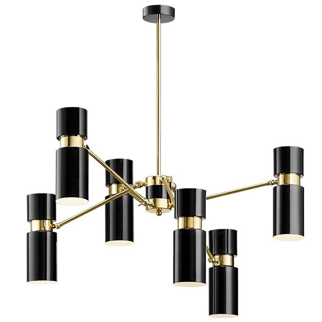 Люстра EDGAR chandelier Черный Латунь Люстра EDGAR chandelier Черный Латунь в Челябинске | Loft Concept