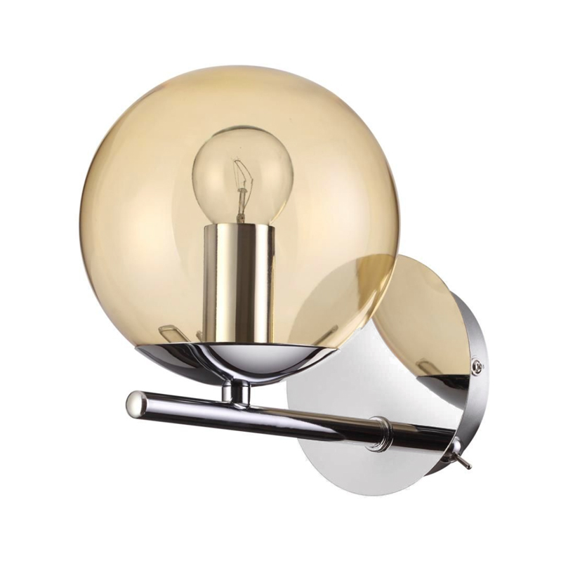 Бра Bolle Hanging Lamp Amber Хром Янтарь (Amber) в Челябинске | Loft Concept 