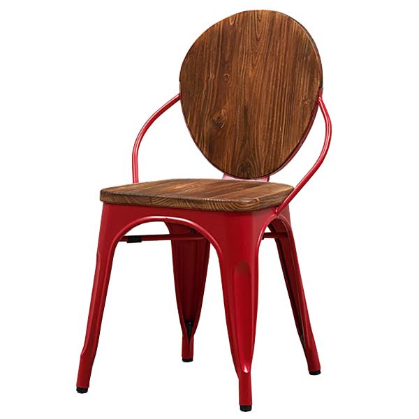 Стул Tolix chair Wooden Red Дуб темный Красный (Red) Стул Tolix chair Wooden Red Дуб темный Красный (Red) в Челябинске | Loft Concept