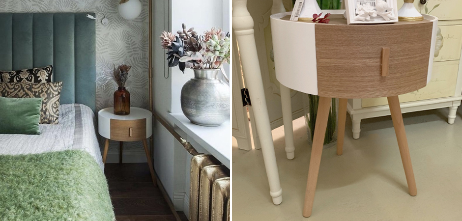 Тумбочка Stockholm White & Beige Сircle Тумбочка Stockholm White & Beige Сircle - Loft-Concept в Челябинске