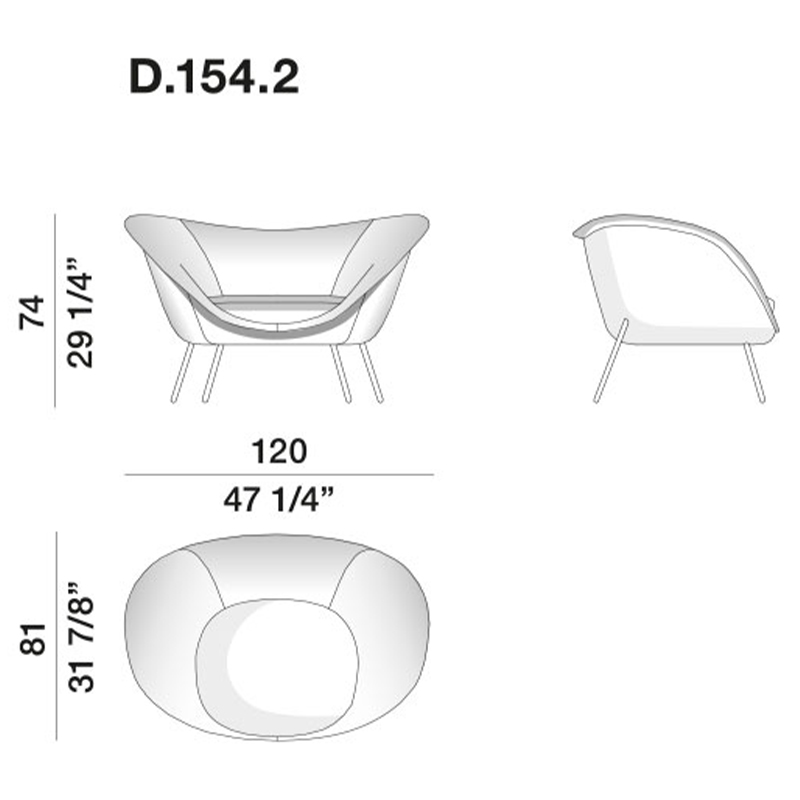 Дизайнерское кресло Gio Ponti D.154.2 Armchair Дизайнерское кресло Gio Ponti D.154.2 Armchair в Челябинске