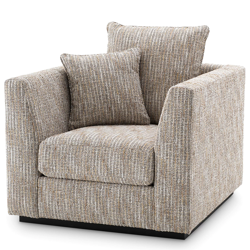 Кресло Eichholtz Chair Taylor Mademoiselle Beige Бежево-серый Черный Кресло Eichholtz Chair Taylor Mademoiselle Beige Бежево-серый Черный в Челябинске | Loft Concept