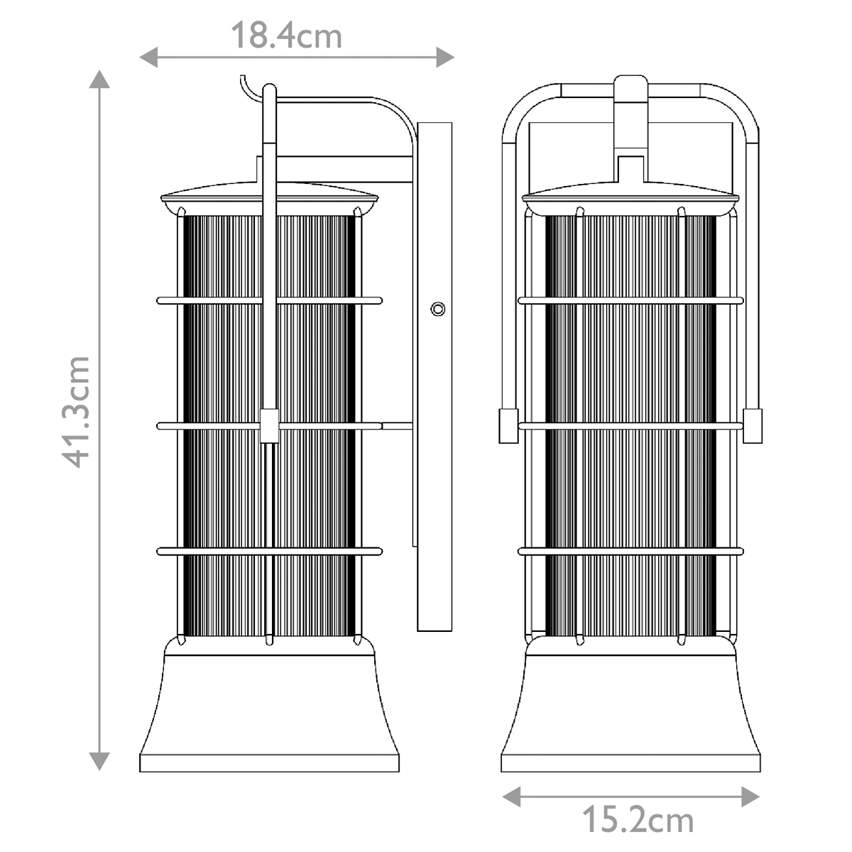 Настенный фонарь цилиндрической формы с рифленым стеклом в золотом каркасе на черном прямоугольном основании Eurofase в Челябинске