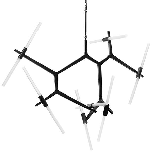 Люстра Агнес Chandelier Black 14 Белый Черный Люстра Агнес Chandelier Black 14 Белый Черный в Челябинске | Loft Concept
