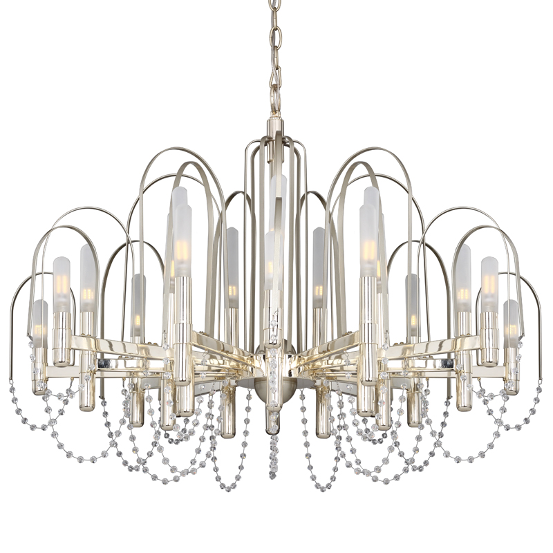 Люстра Perrine Chandelier 93 Золотой Шампань Прозрачный Белый Люстра Perrine Chandelier 93 Золотой Шампань Прозрачный Белый в Челябинске | Loft Concept