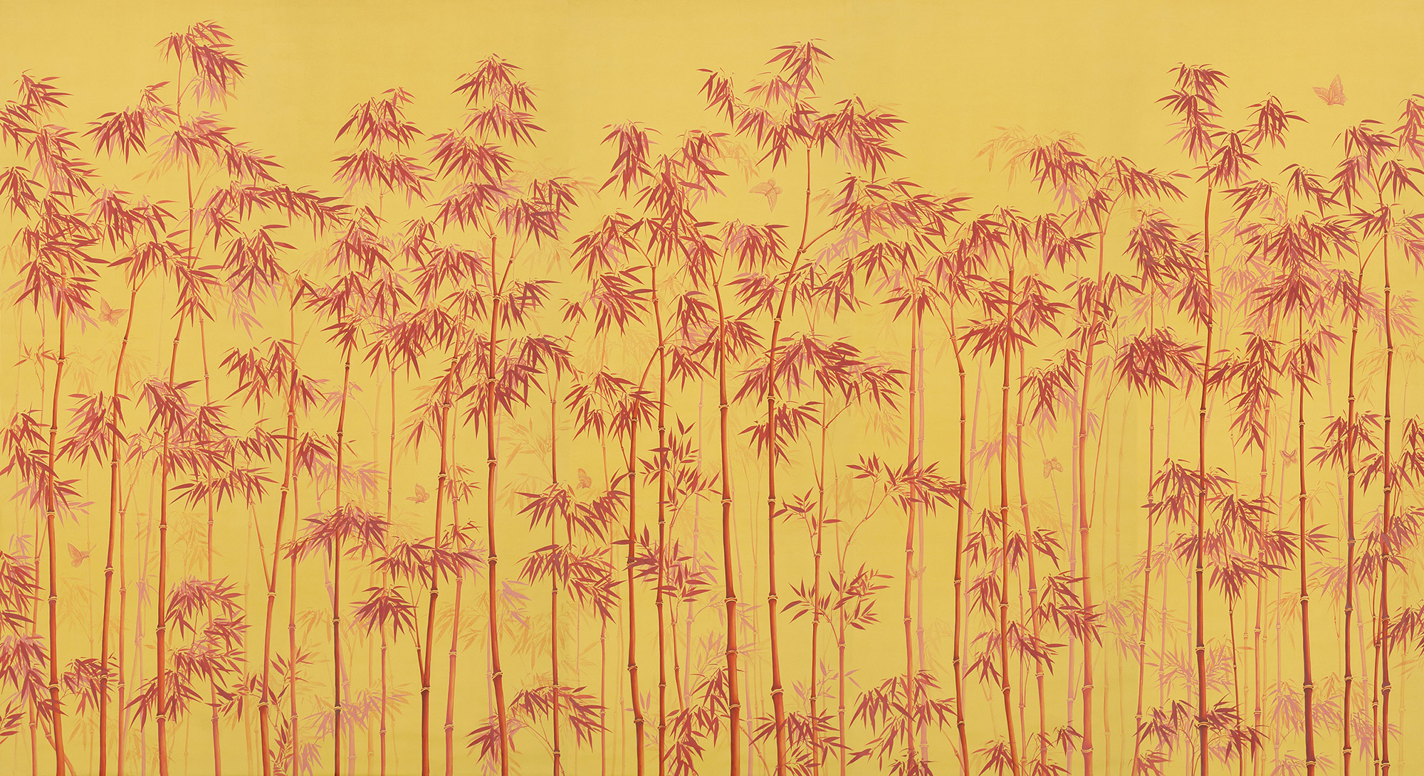 Обои ручная роспись Distant Bamboo Firefly on dyed paper Обои ручная роспись Distant Bamboo Firefly on dyed paper - постер Loft-Concept в Челябинске