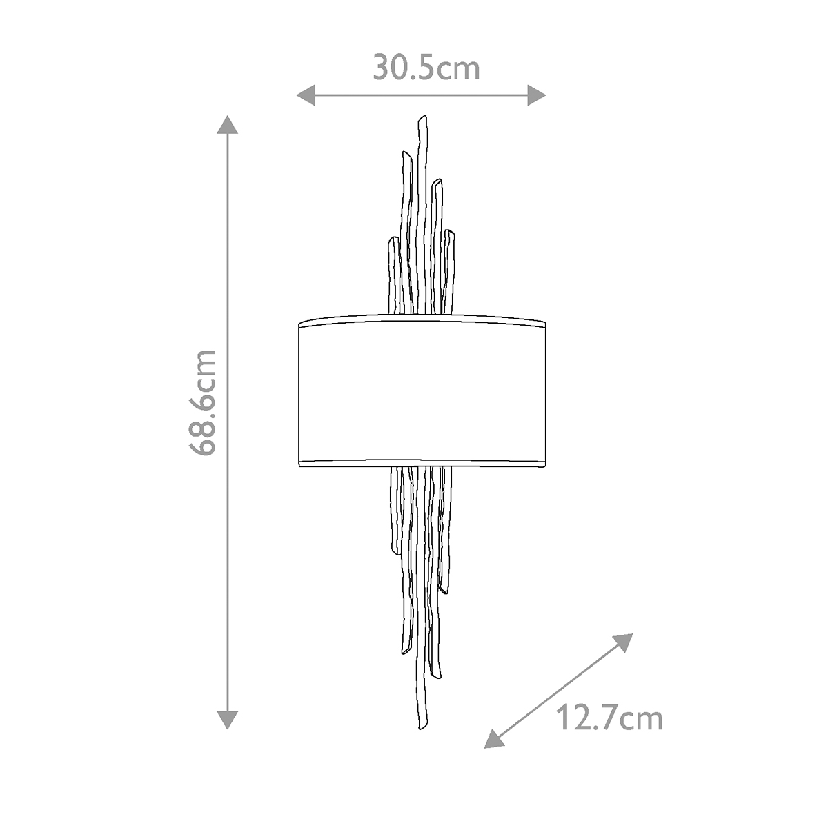 Бра с белым абажуром и элементами в виде натуральных веток Hinkley в Челябинске