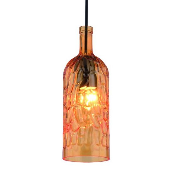 Подвесной светильник Geometry Glass Amber Bottle Pendant Янтарь (Amber) Подвесной светильник Geometry Glass Amber Bottle Pendant Янтарь (Amber) в Челябинске | Loft Concept