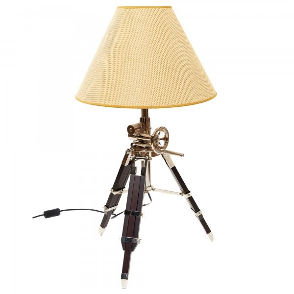Настольная лампа Tripod Table Lamp Бежево-серый Коричневый Настольная лампа Tripod Table Lamp Бежево-серый Коричневый в Челябинске | Loft Concept