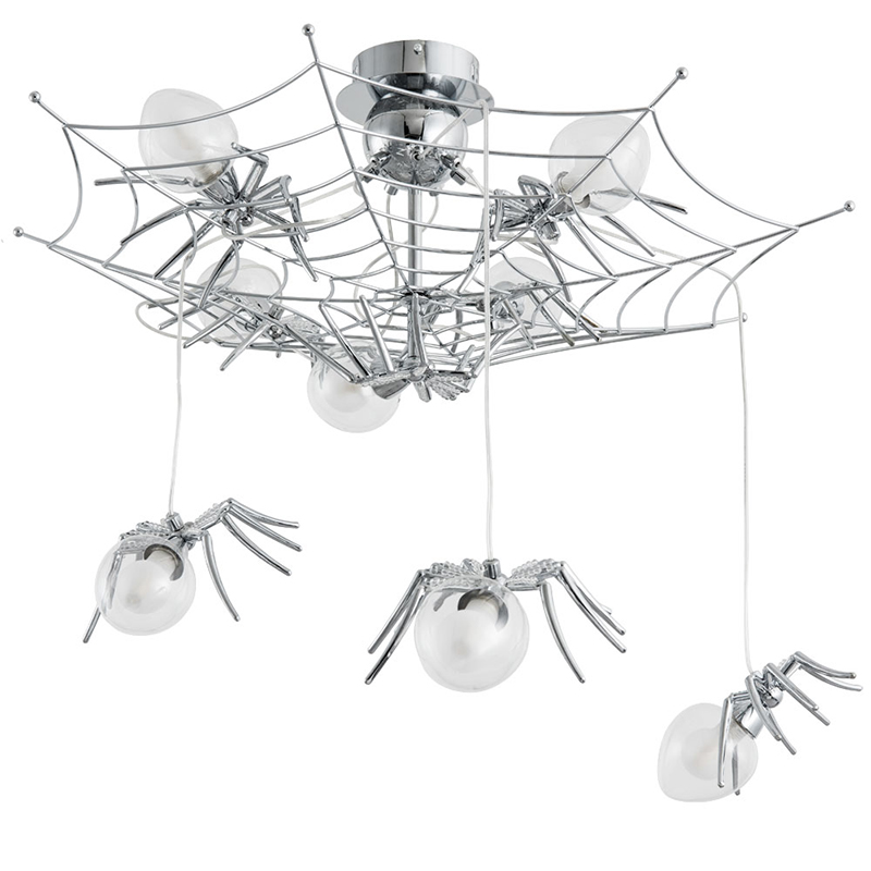 Потолочный светильник Паук Spiders lamp 8 Серебряный Потолочный светильник Паук Spiders lamp 8 Серебряный в Челябинске | Loft Concept
