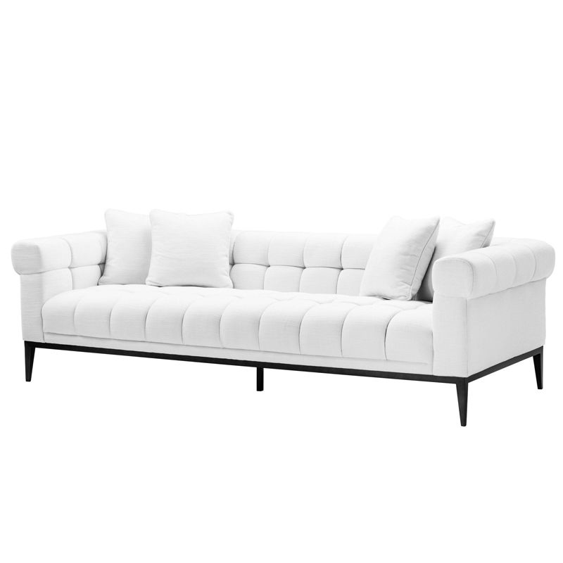 Диван Eichholtz Sofa Aurelio white Белый Черный Диван Eichholtz Sofa Aurelio white Белый Черный в Челябинске | Loft Concept