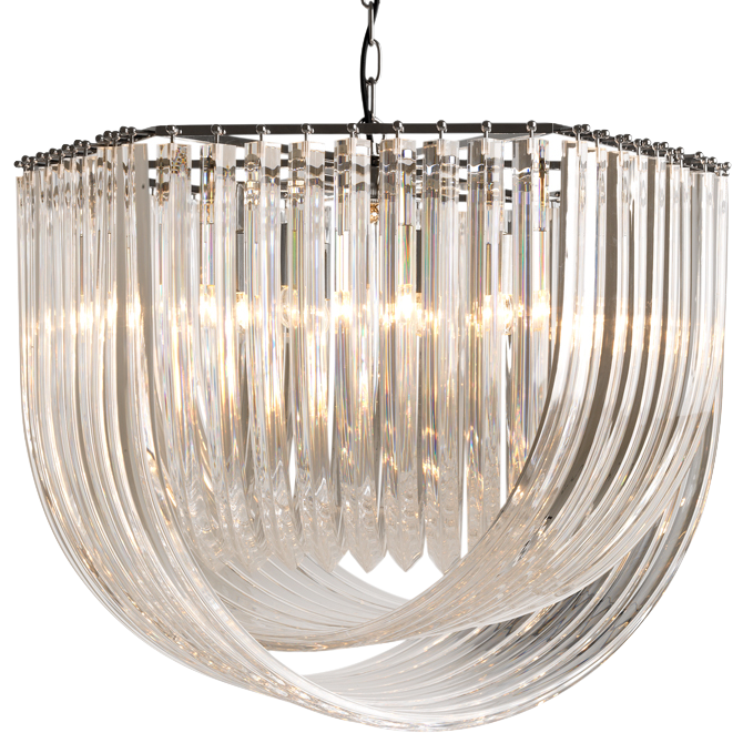 Люстра Chandelier Hyeres Никель Прозрачный (Transparent) Люстра Chandelier Hyeres Никель Прозрачный (Transparent) в Челябинске | Loft Concept