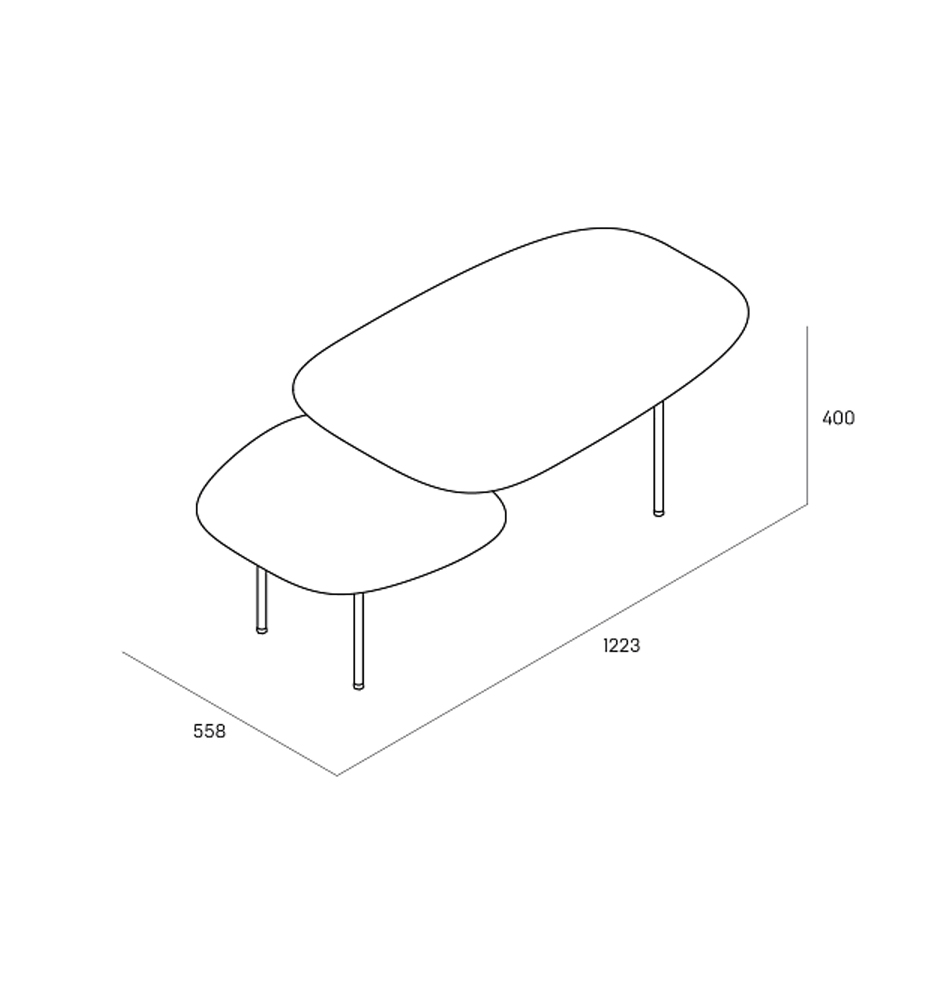 Step журнальный столик из натурального дуба и металла в Челябинске