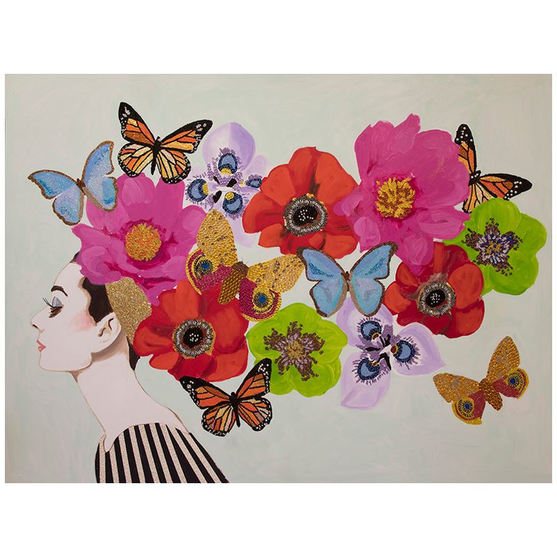 Картина "Audrey with Cascading Flowers And Butterflies” Мульти Картина "Audrey with Cascading Flowers And Butterflies” Мульти в Челябинске | Loft Concept